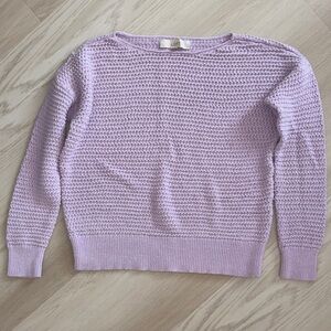 LOFT Women's Light Purple Textured Sweater